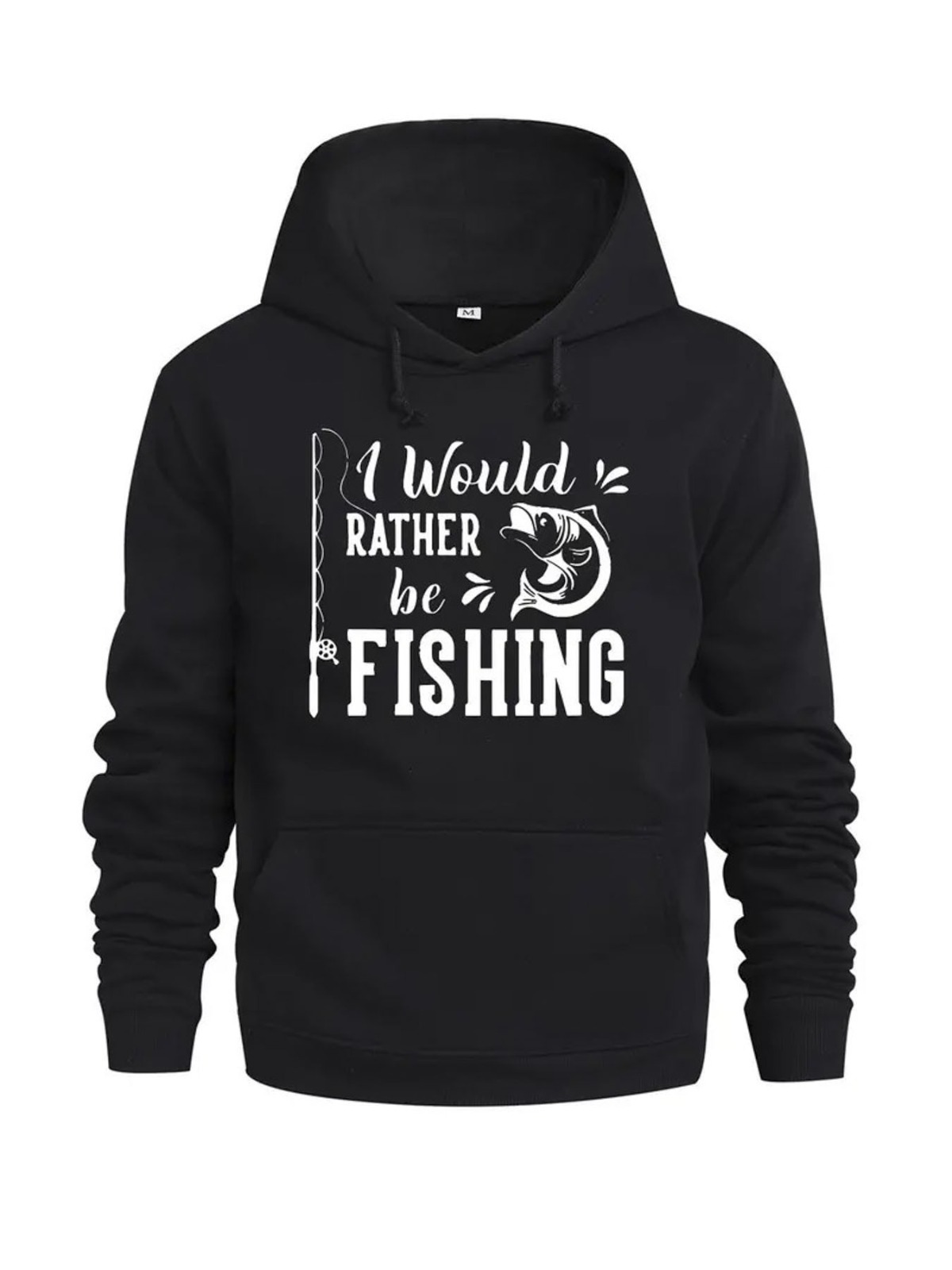Fishing Hoodie - Men's Fashionable Casual Love Fishing Print