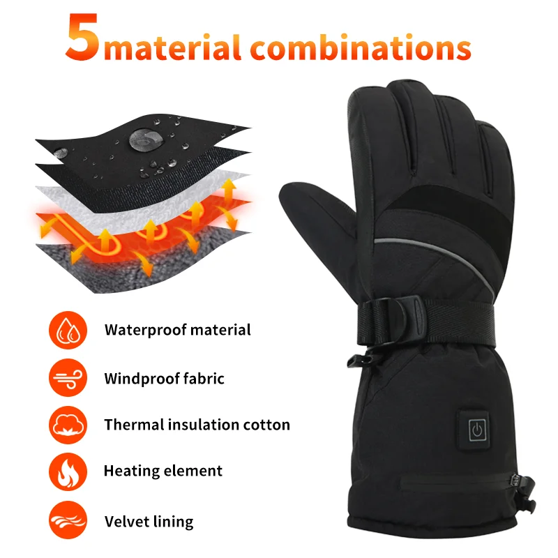 Fishing Gloves - USB Rechargeable Heated Motorcycle Gloves Waterproof