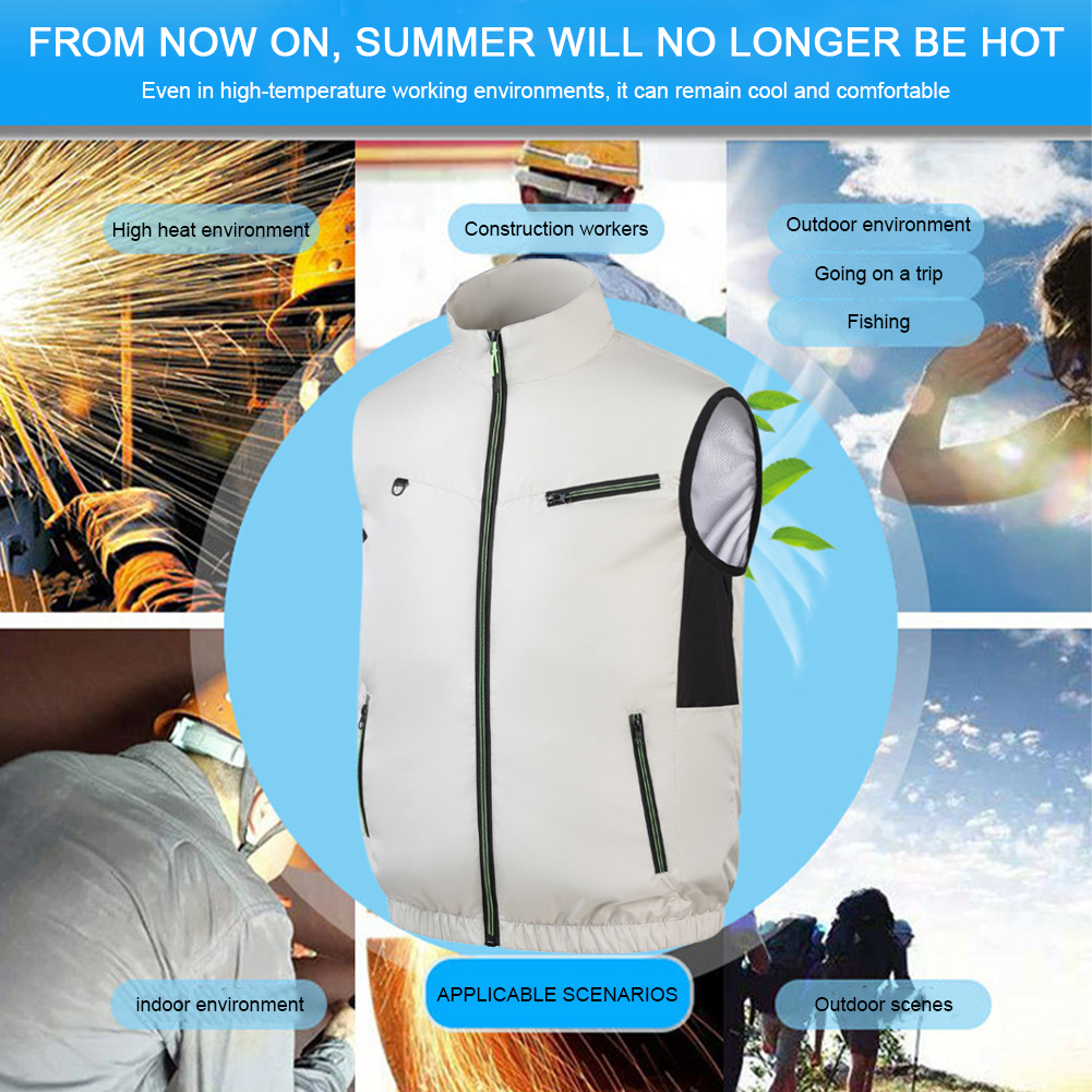 Cooling Vest Ice Fan Vest Heat - Fishing Vest recension och pris