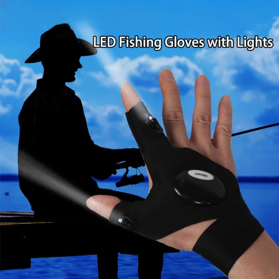 LED Half Finger Glove for Men  - Fishing Gloves recension och pris