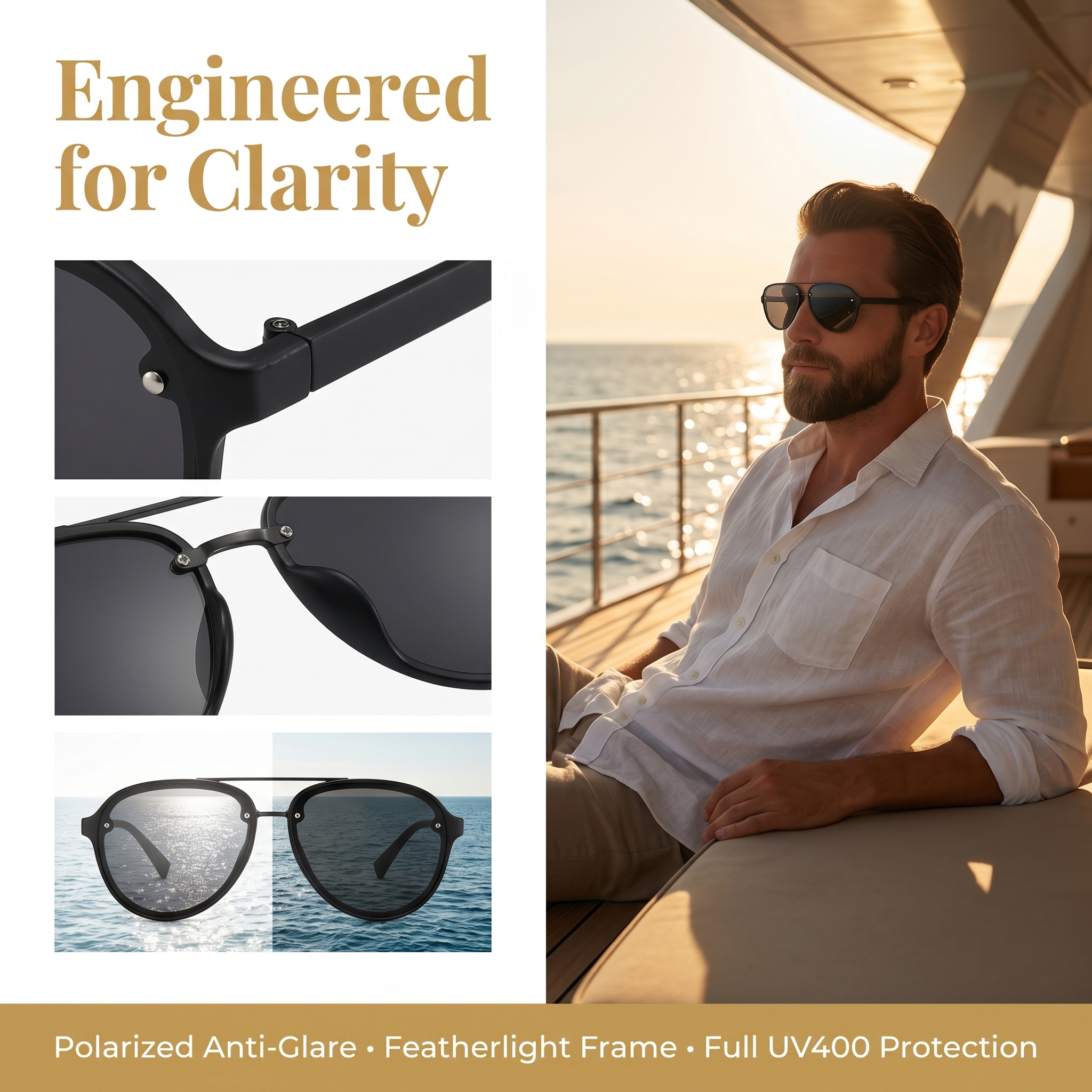 CHALK Polarized Men's Sunglass - Fishing Sunglasses Polarized recension och pris
