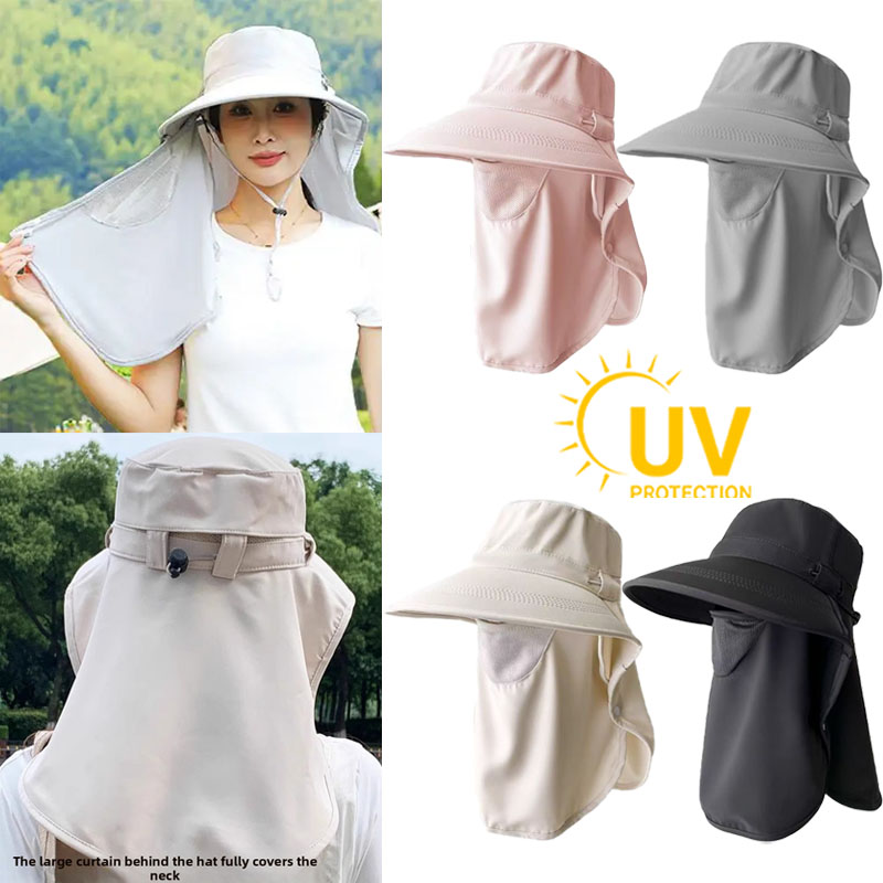 Summer Sun Hats with Face Mask - Fishing Mask Sun Protection recension och pris