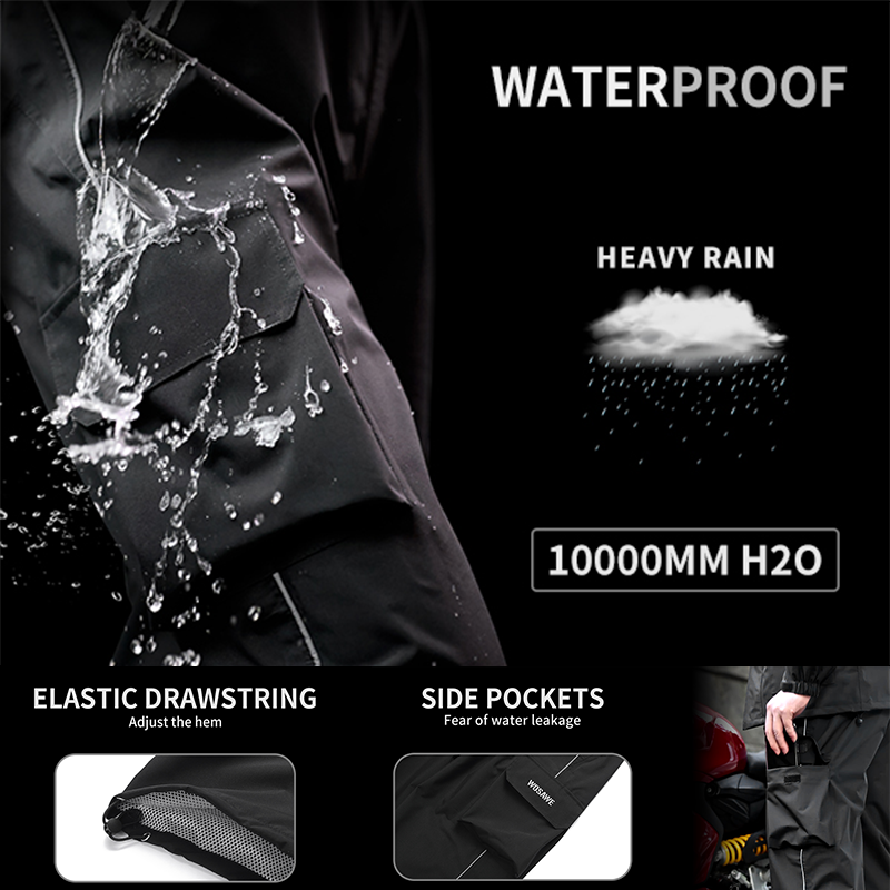 WOSAWE Motorcycle Rain Pants R - Fishing Rain Suit recension och pris