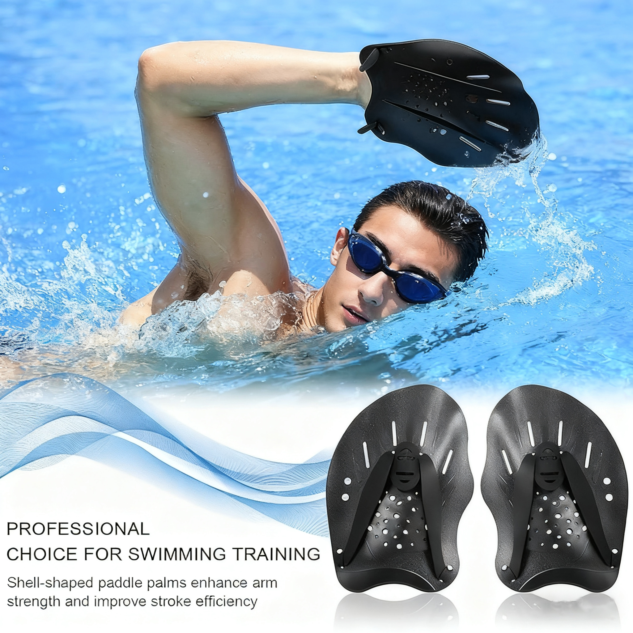 Adjustable Swimming Hand Paddl - Fishing Gloves recension och pris