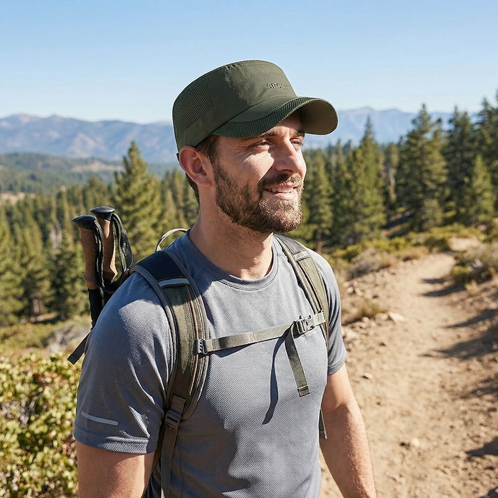 New Adjustable Flat Top Cap Su - Fishing Hat recension och pris