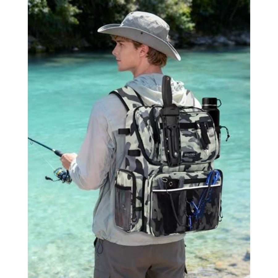 Fishing Backpack with Rod Hold - Fishing Backpack recension och pris