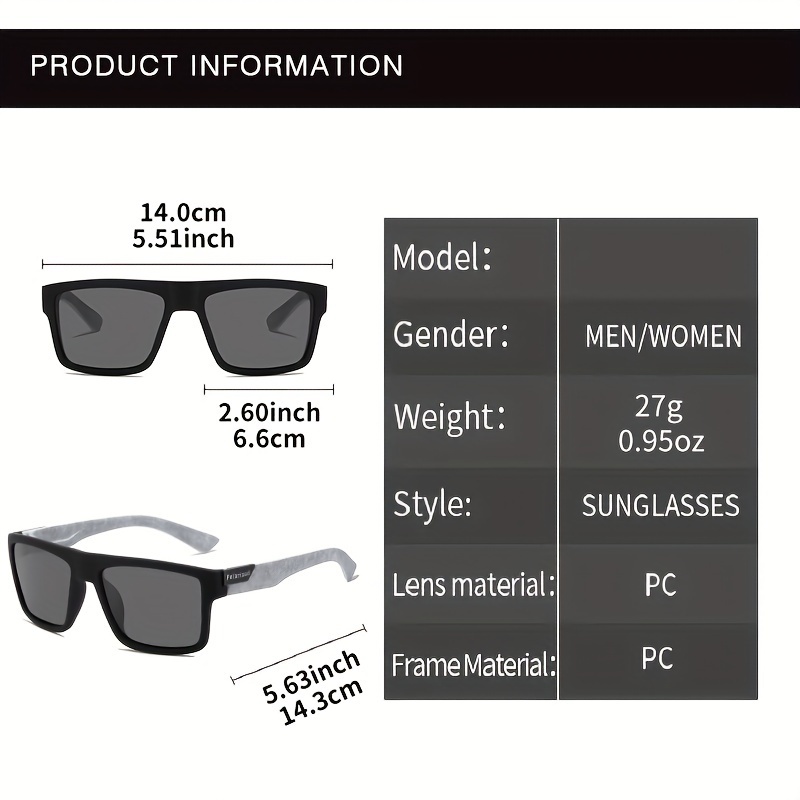 Fashion Travel Square Polarize - Fishing Sunglasses Polarized recension och pris
