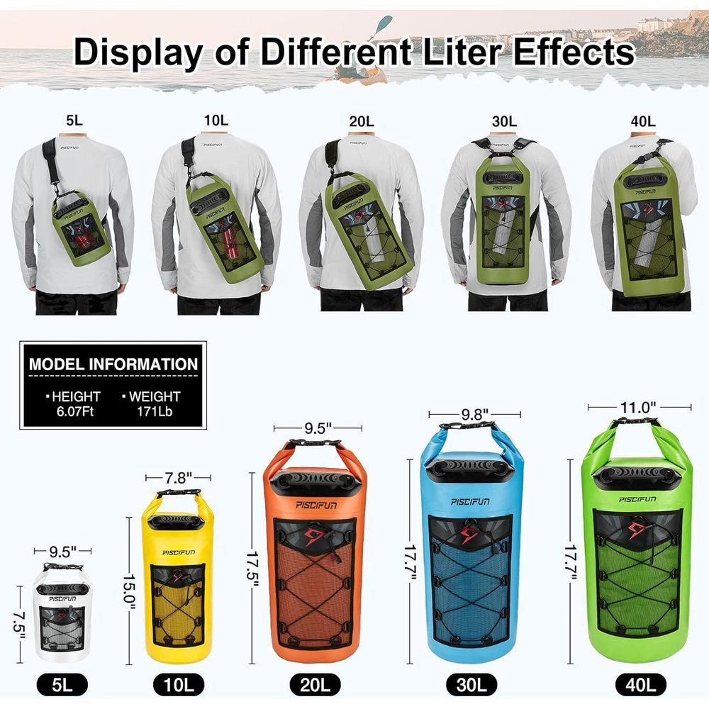 10-40L Waterproof Dry Bags for - Fishing Bag Waterproof recension och pris