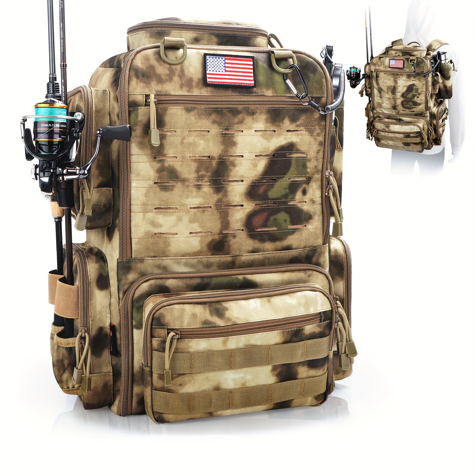 A Spacious 11.89gal Fishing Ba - Fishing Backpack recension och pris