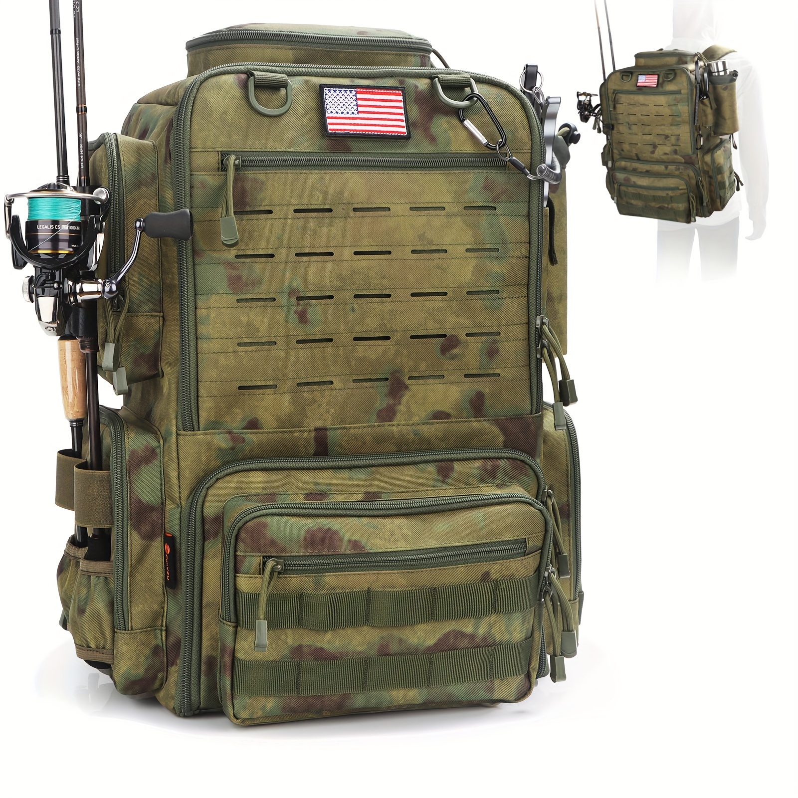 A Spacious 11.89gal Fishing Ba - Fishing Backpack recension och pris