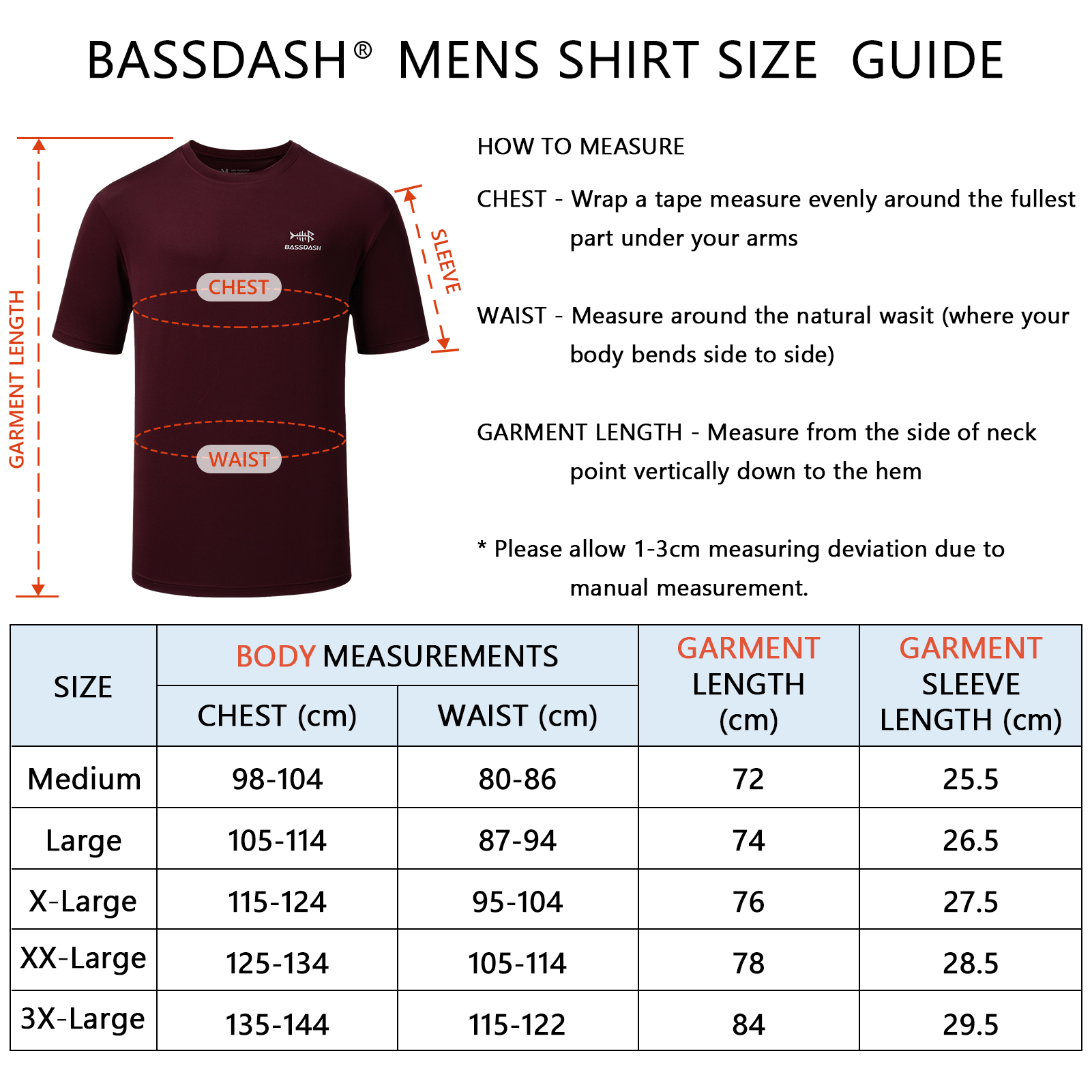 BASSDASH Men’s UPF 50+ Short S - Fishing Shirt Uv Protection recension och pris