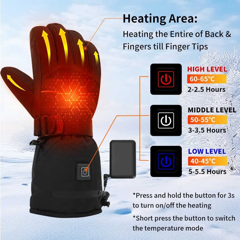 USB Rechargeable Heated Motorc - Fishing Gloves recension och pris